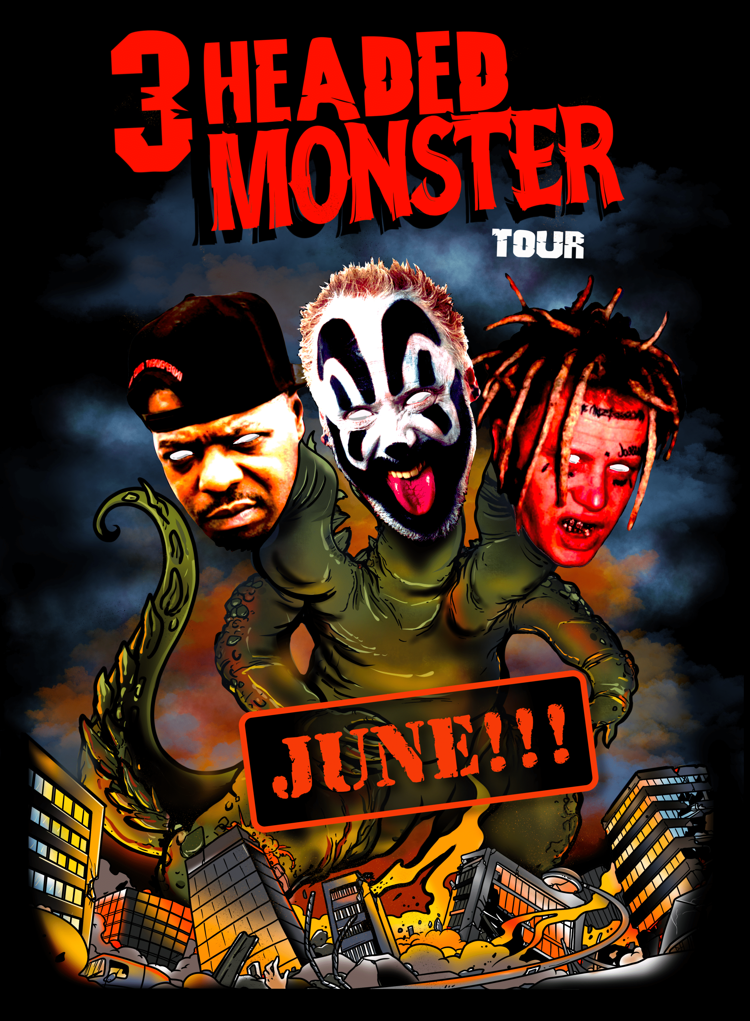 3 headed monster tour