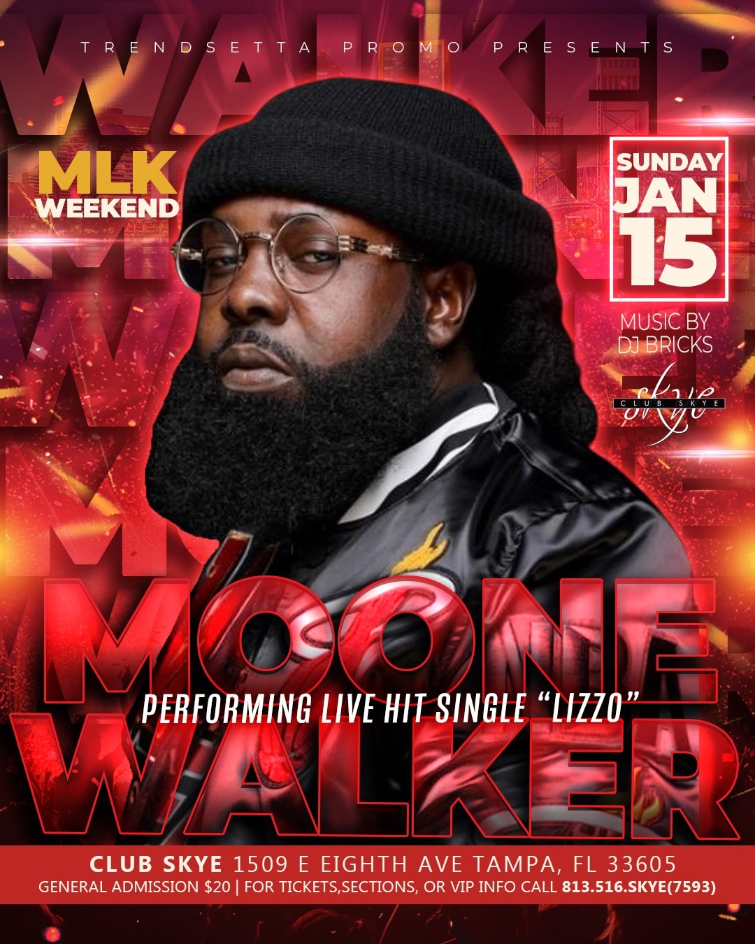 MOONE WALKER PERFORMING HIT SINGLE LIZZO – Club Skye